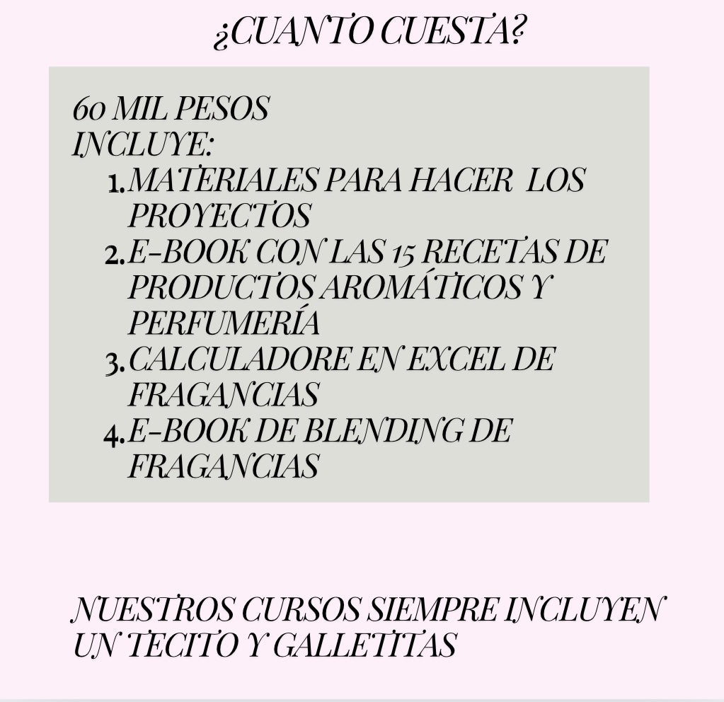 Curso Productos aromáticos y de perfumería - presencial